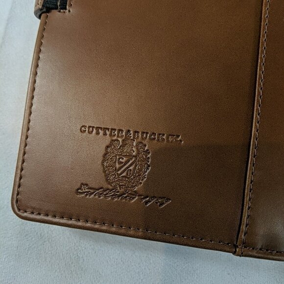 Cutter & Buck Genuine Leather Passport Folder Brown ID Travel Wallet NEW - Picture 6 of 13